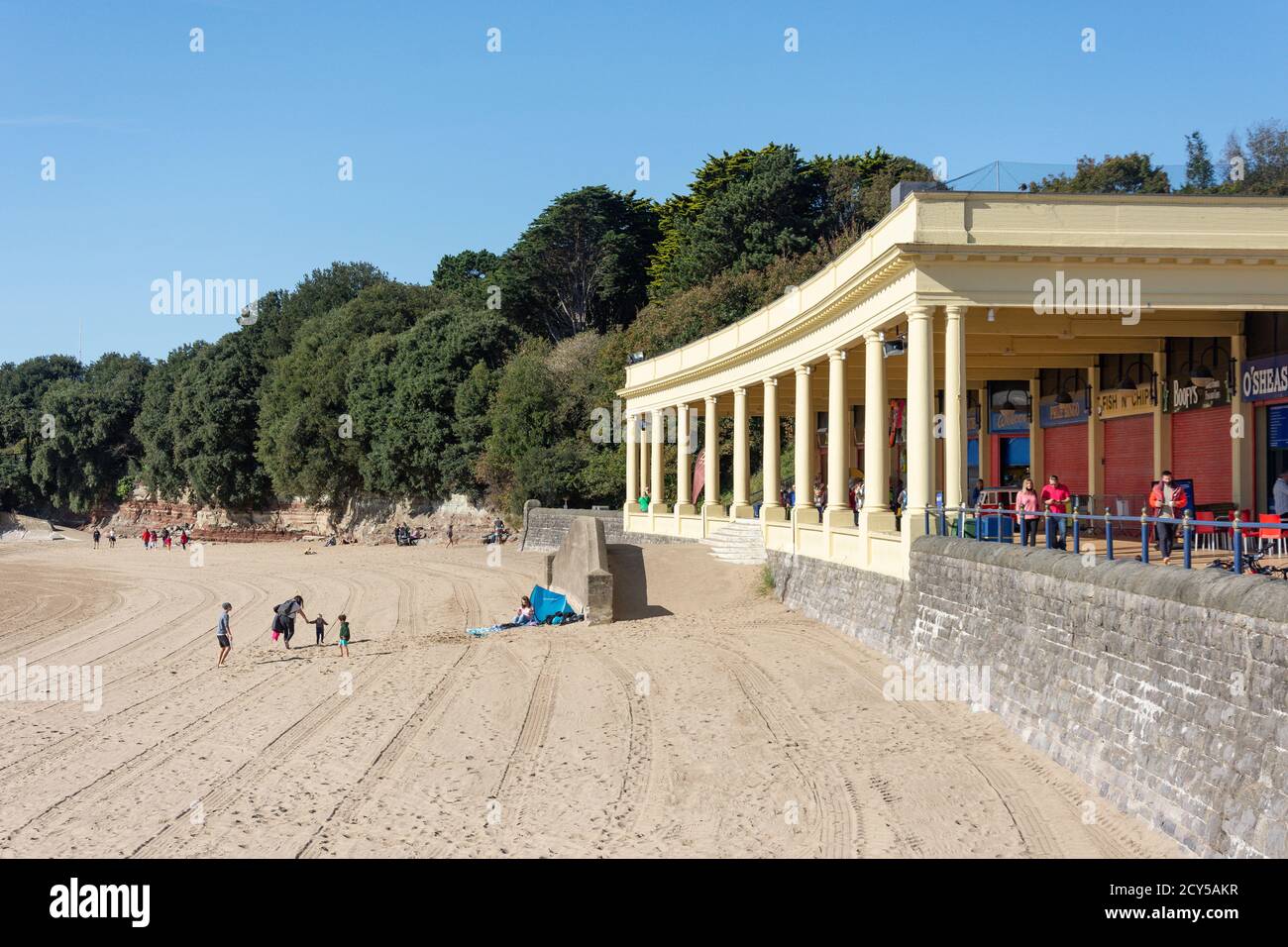 Plage et promenade, Barry Island, Barry (y Barri), Vale of Glamorgan, pays de Galles, Royaume-Uni Banque D'Images