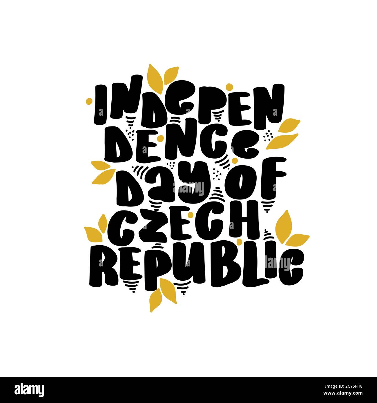 Journée de l'indépendance de la République tchèque 28 octobre Illustration de Vecteur
