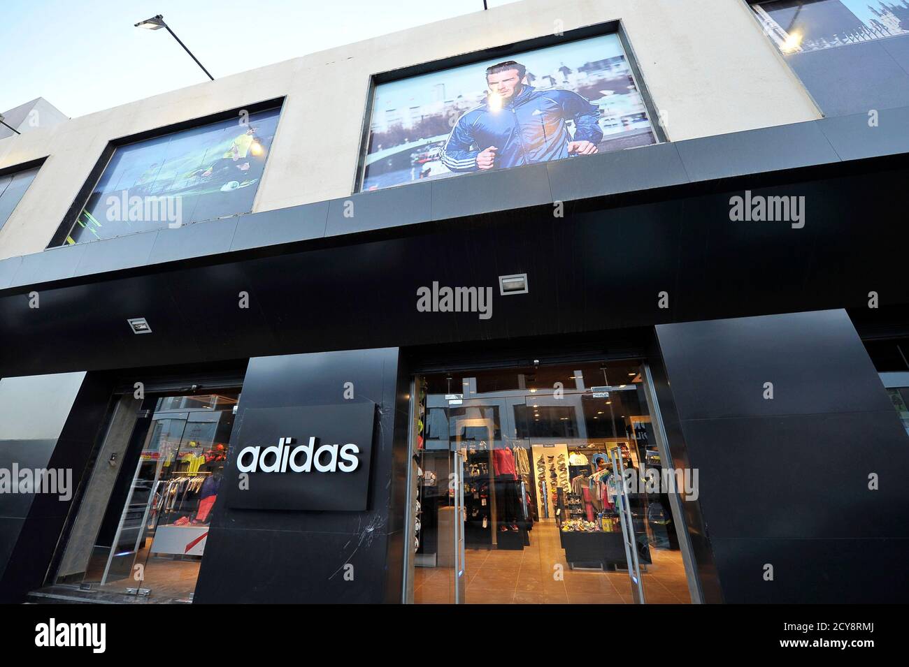 A view of an Adidas shop along Venice Street in Benghazi November 7, 2013.  Benghazi sits at the heart of an autonomy movement resisting central  government authority and taking over eastern ports
