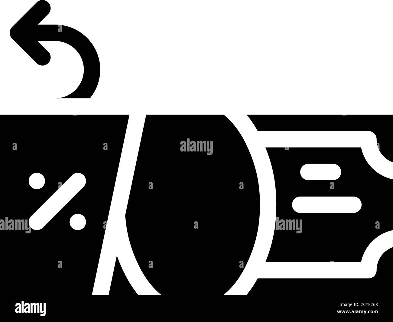 illustration du vecteur d'icône de glyphe de remboursement en argent Illustration de Vecteur