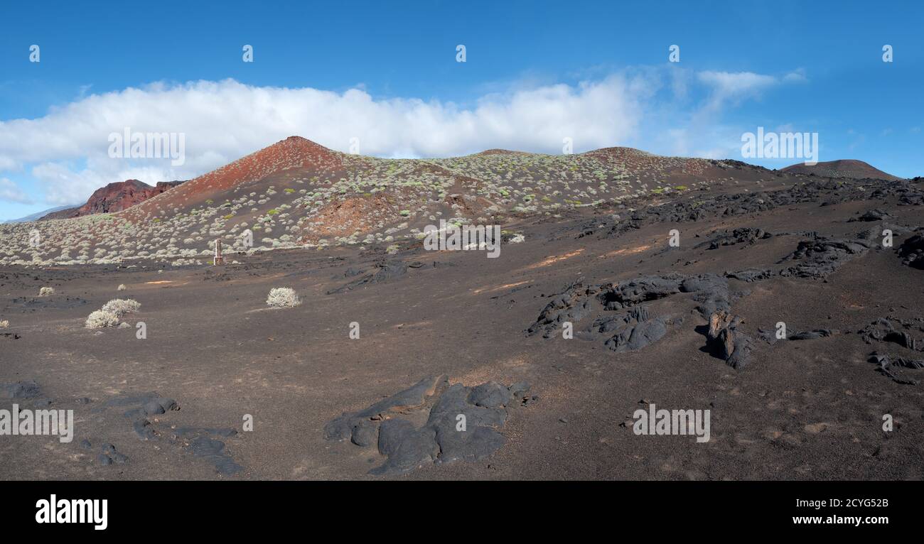 Paysage volcanique pittoresque sur l'île d'El Hierro, îles Canaries Banque D'Images