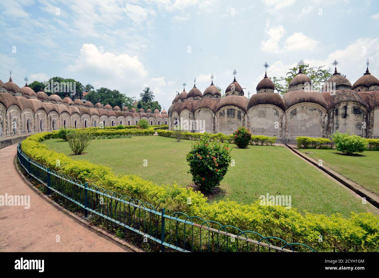 célèbre temple shiva de 108 de kalna bardhaman bengale occidental Banque D'Images