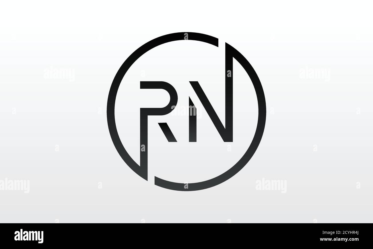 Logo de lettre rn initial avec modèle de vecteur typographique professionnel moderne et créatif. Logo de la lettre rn créative. Illustration de Vecteur