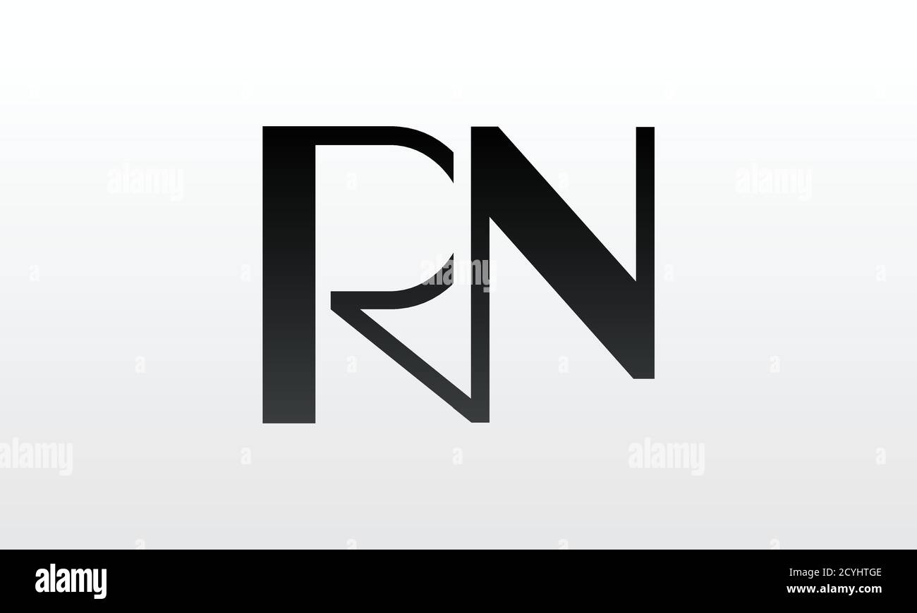 Logo de lettre rn initial avec modèle de vecteur typographique professionnel moderne et créatif. Logo de la lettre rn créative. Illustration de Vecteur