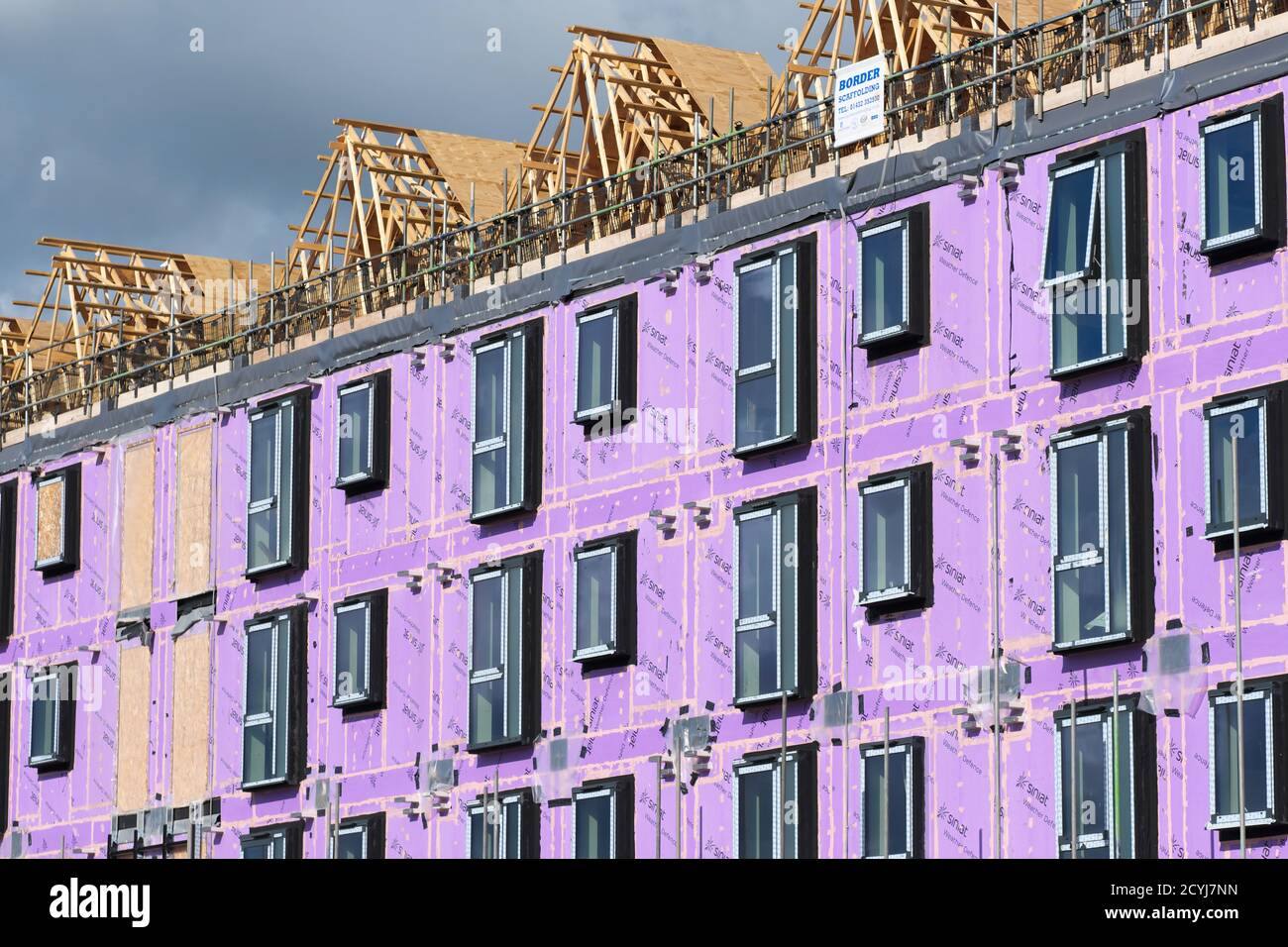 Construction modulaire préfabriquée de nouveaux logements pour étudiants en cours de construction pour Hereford Collège des Arts ( HCA ) Herefordshire Royaume-Uni en septembre 2020 Banque D'Images