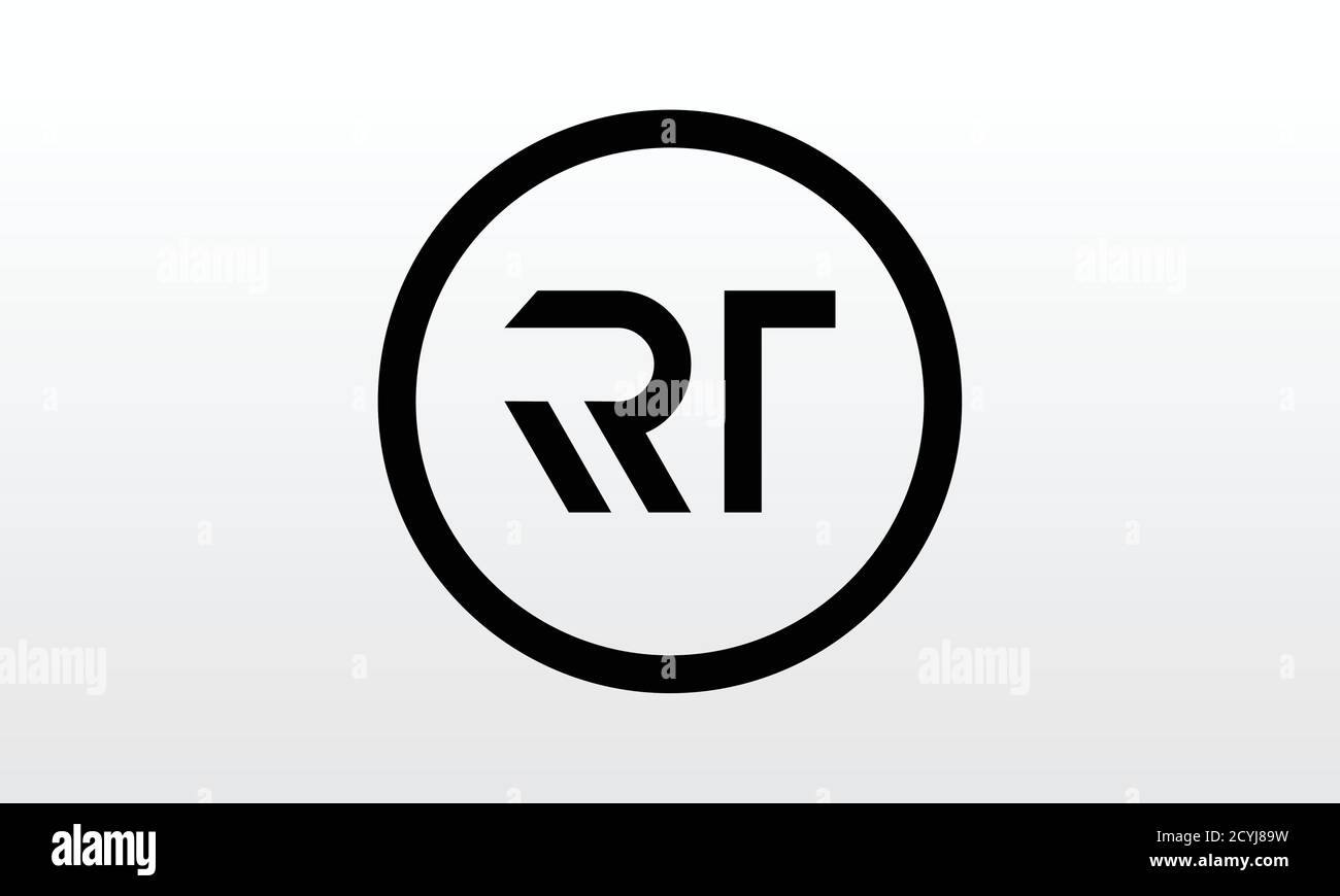 Logo de lettre RT initial avec modèle de vecteur typographique professionnel moderne et créatif. Logo RT de la lettre créative. Illustration de Vecteur