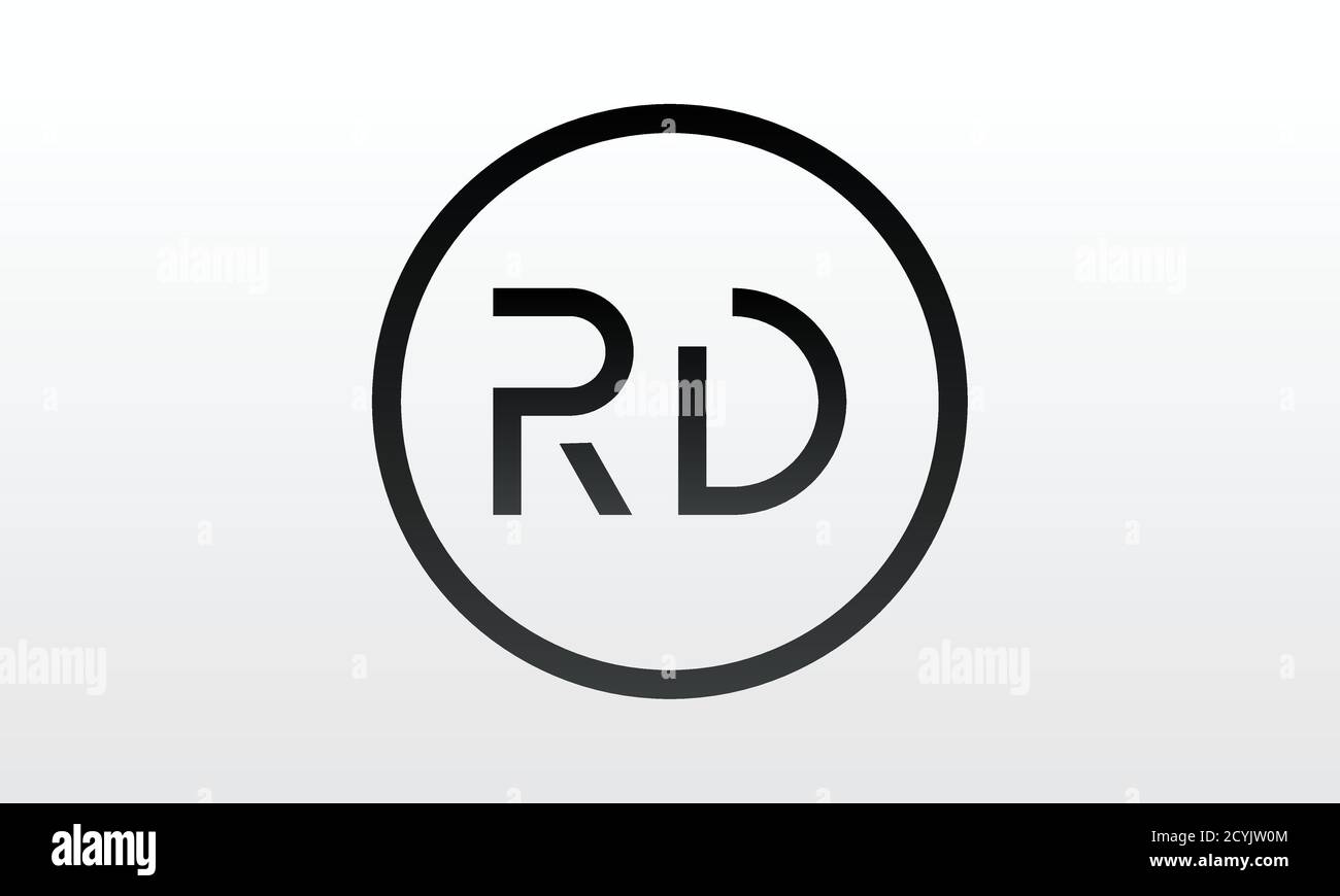 Logo de la lettre initiale avec modèle de vecteur de typographie professionnelle moderne et créatif. Design créatif du logo RD. Illustration de Vecteur