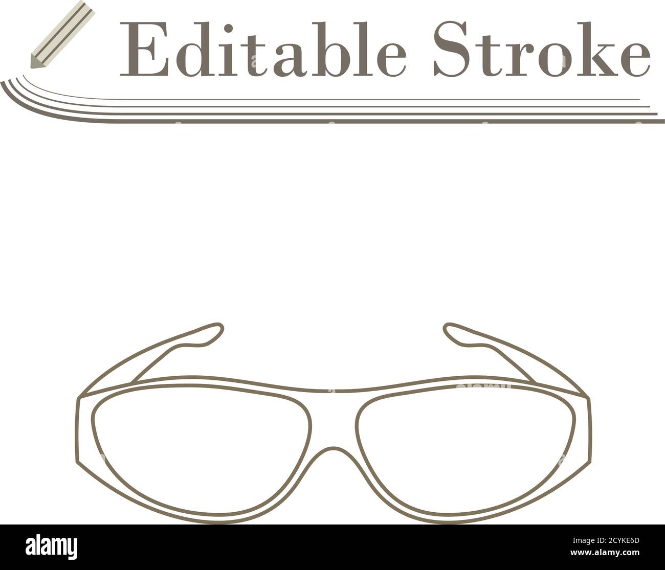 Icône lunettes de soleil de poker. Dessin simple de contour modifiable. Illustration vectorielle. Illustration de Vecteur