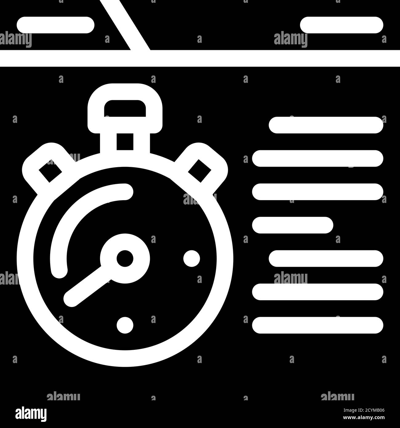 temps pour l'optimisation seo illustration du vecteur d'icône de glyphe Illustration de Vecteur