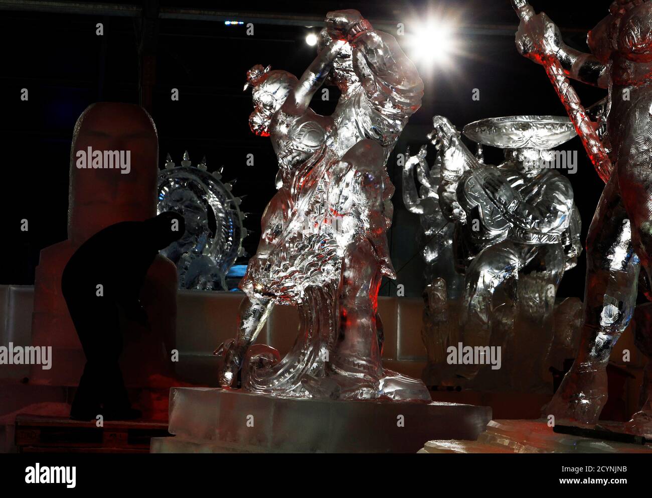 The Ice Sculpture Festival Bruges Banque D Image Et Photos Alamy
