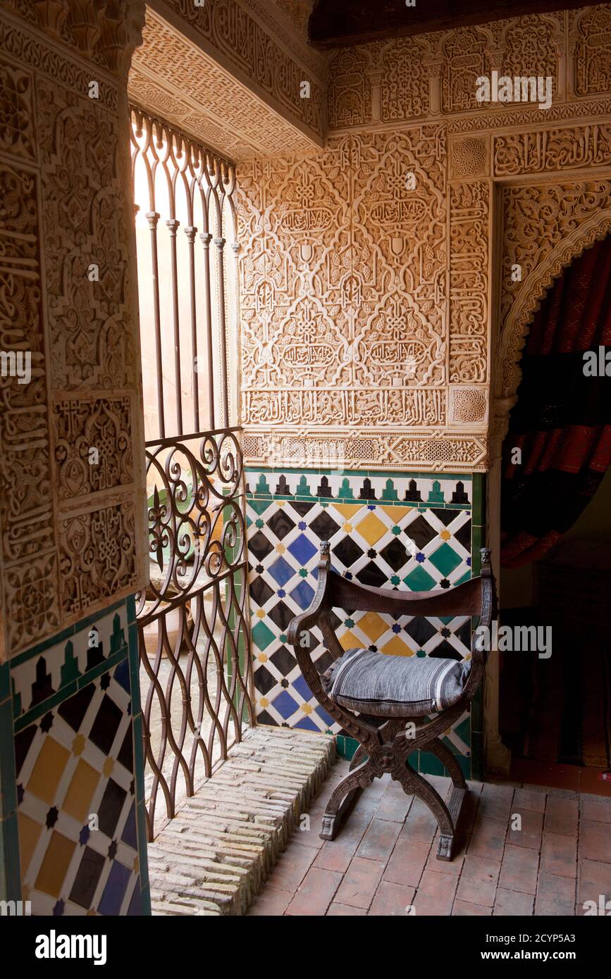 Mur intérieur avec carreaux détaillés Banque D'Images