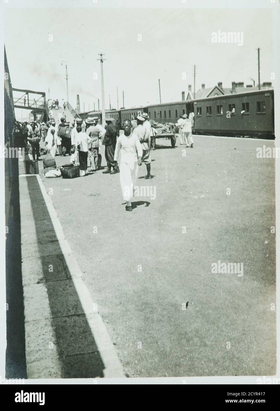 Soldats marins italiens à Tientsin - Tianjin Chine - 1924-25 - gare Banque D'Images