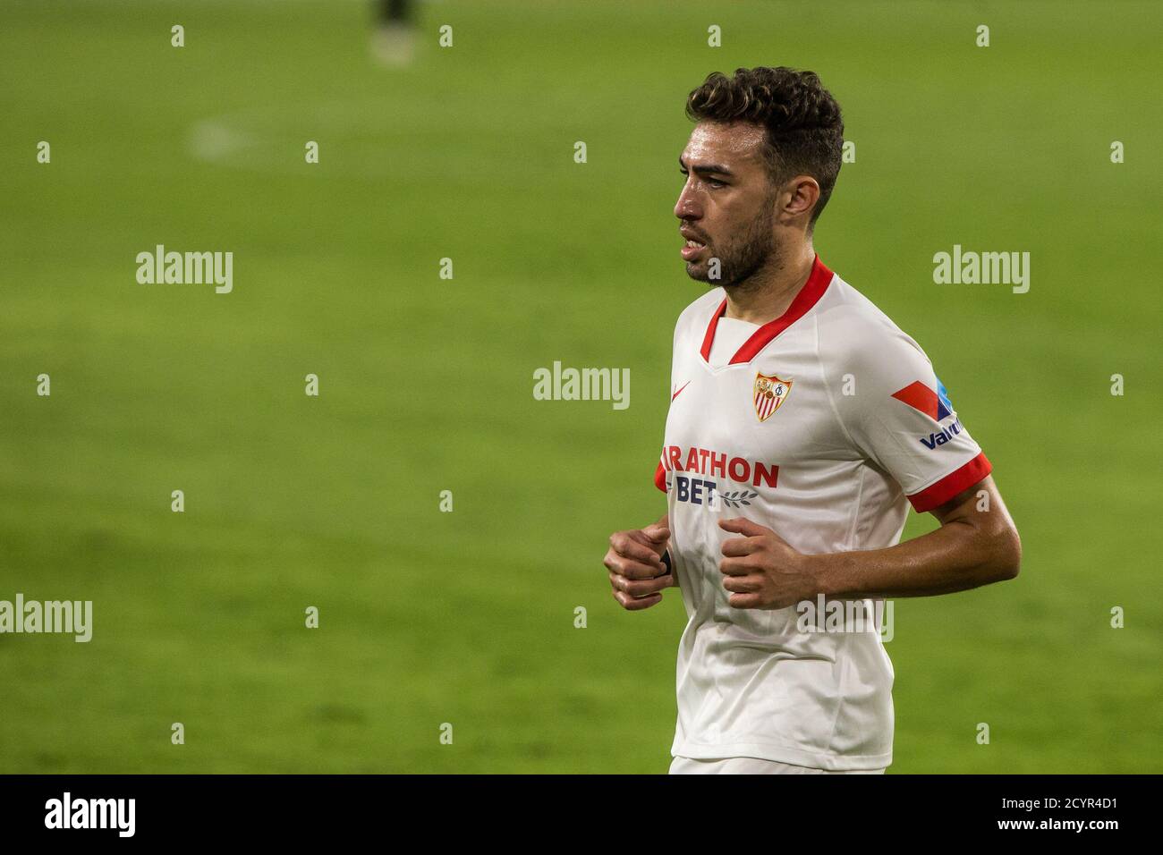 Munir El Haddadi de Séville pendant le championnat d'Espagne la Match de football de la Ligue entre Sevilla Futbol Club et Levante Union Deportiva le octobre Banque D'Images
