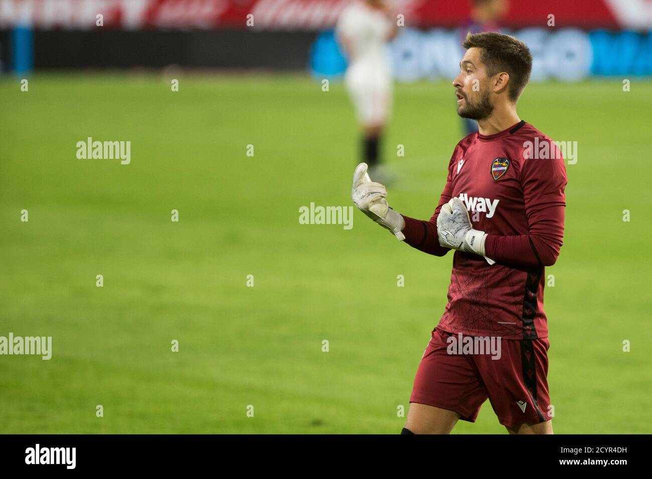 Aitor Fernandez de Levante pendant le championnat d'Espagne la Liga Match de football entre Sevilla Futbol Club et Levante Union Deportiva Le 1er octobre Banque D'Images