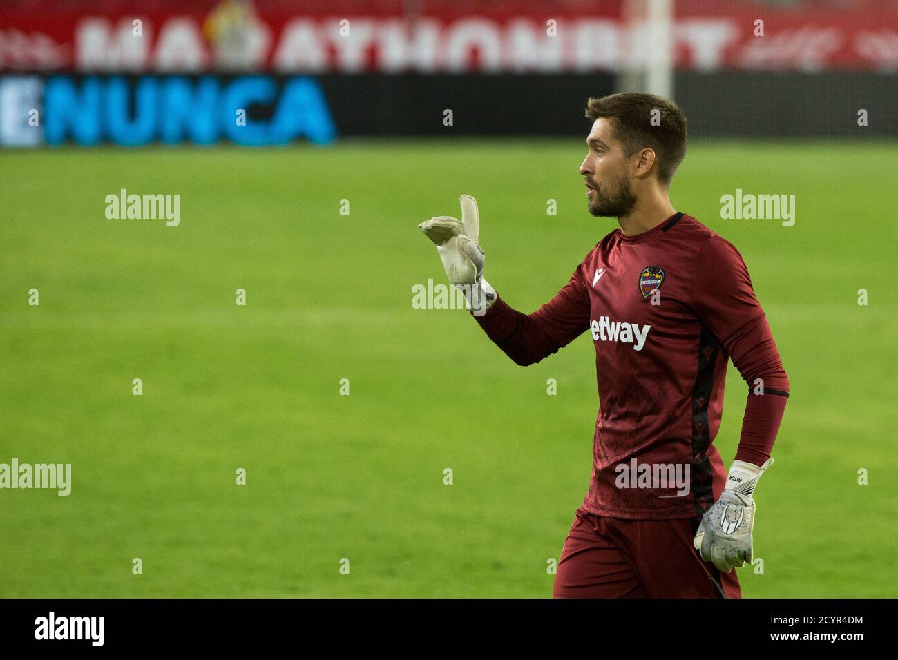 Aitor Fernandez de Levante pendant le championnat d'Espagne la Liga Match de football entre Sevilla Futbol Club et Levante Union Deportiva Le 1er octobre Banque D'Images