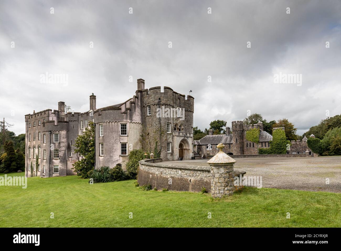 Château et jardins de Picton près de Haverfordwest à Pembrokeshire, au sud du pays de Galles Banque D'Images