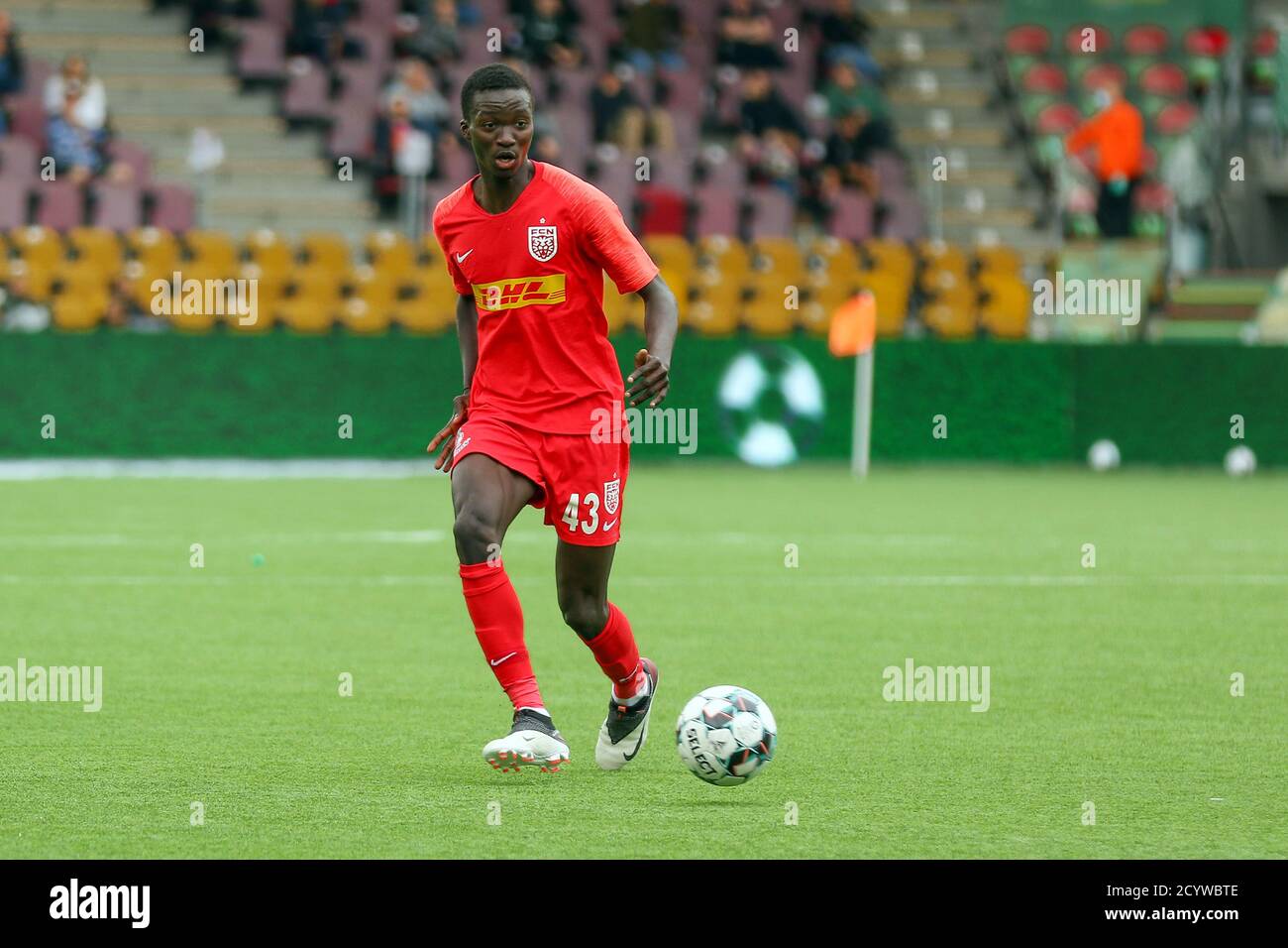 Farum, Danemark. 12 juillet 2020. Mohammed Diomande (43) du FC Nordsjaelland vu pendant le match 3F Superliga entre le FC Nordsjaelland et Aalborg Boldklub à droite de Dream Park à Farum. (Crédit photo: Gonzales photo - Rune Mathiesen). Banque D'Images