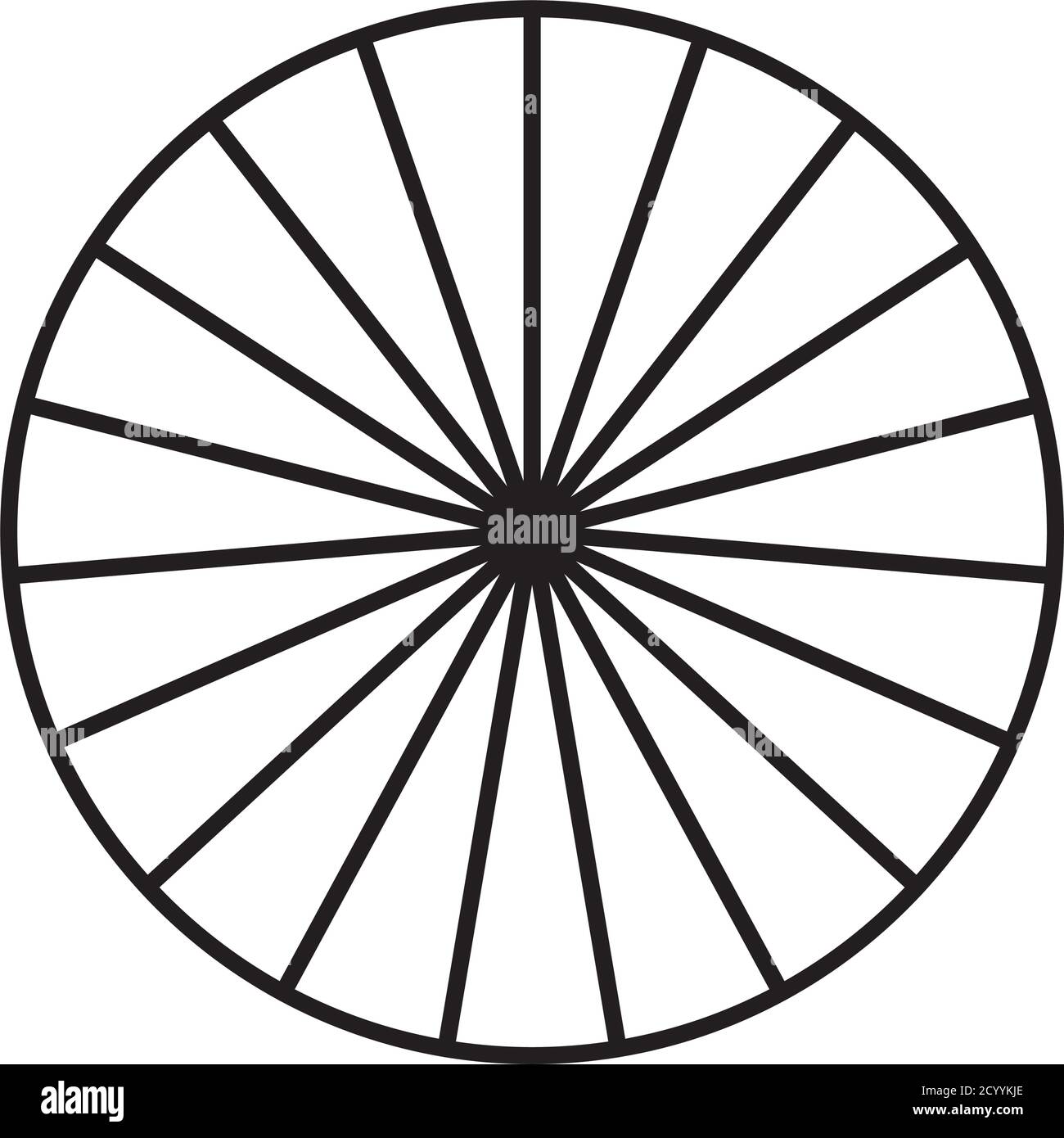 Diagramme circulaire, icône diagramme circulaire de 2 à 20 sections. Simple, graphique d'information de base, modèle d'infographie. Cercles segmentés, diagramme circulaire, graphique ci Illustration de Vecteur