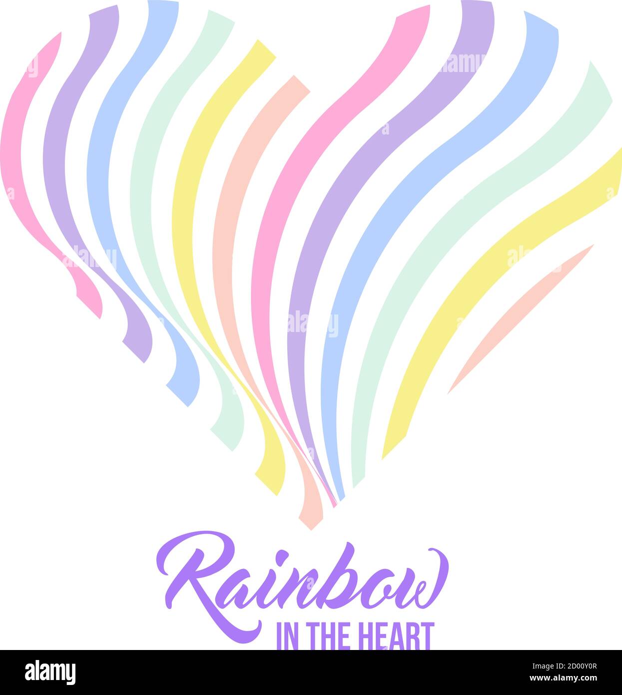 Arriere Plan En Forme De Coeur Arc En Ciel Pastel Lettres De Citation Inspirantes Restez Fort Couleurs Lgbtq Motif Abstrait A Rayures Geometriques Rayures Arc En Ciel Vvecto Image Vectorielle Stock Alamy