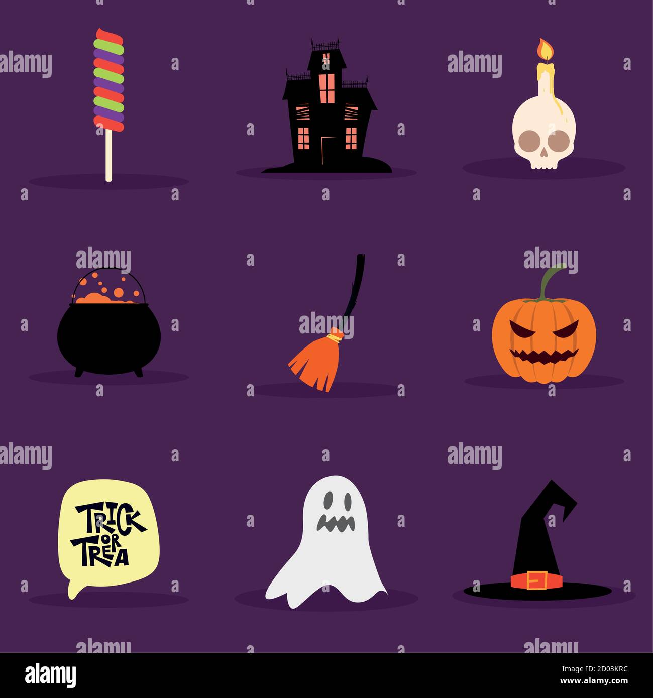 Ensemble d'icônes halloween. Halloween saison - vecteur Illustration de Vecteur