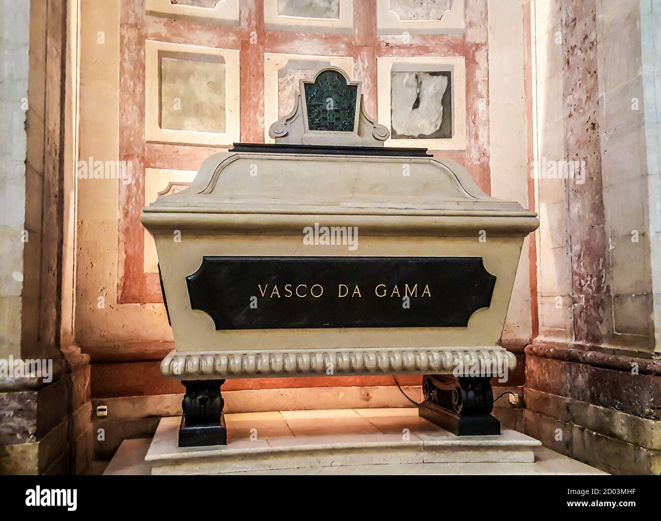 Cenotaph à Vasco da Gama dans le Panthéon national (l'église de Santa Engracia). Lisbonne, Portugal Banque D'Images