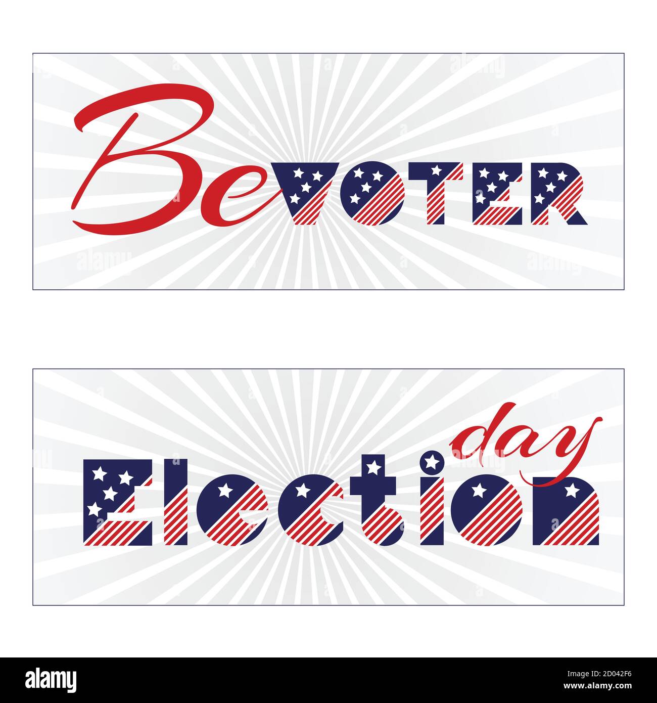 Le jour de l'élection présidentielle américaine, la campagne politique pour la circulaire, la poste, l'impression, stiker modèle design Patriotic message de motivation citations être votant Illustration de Vecteur