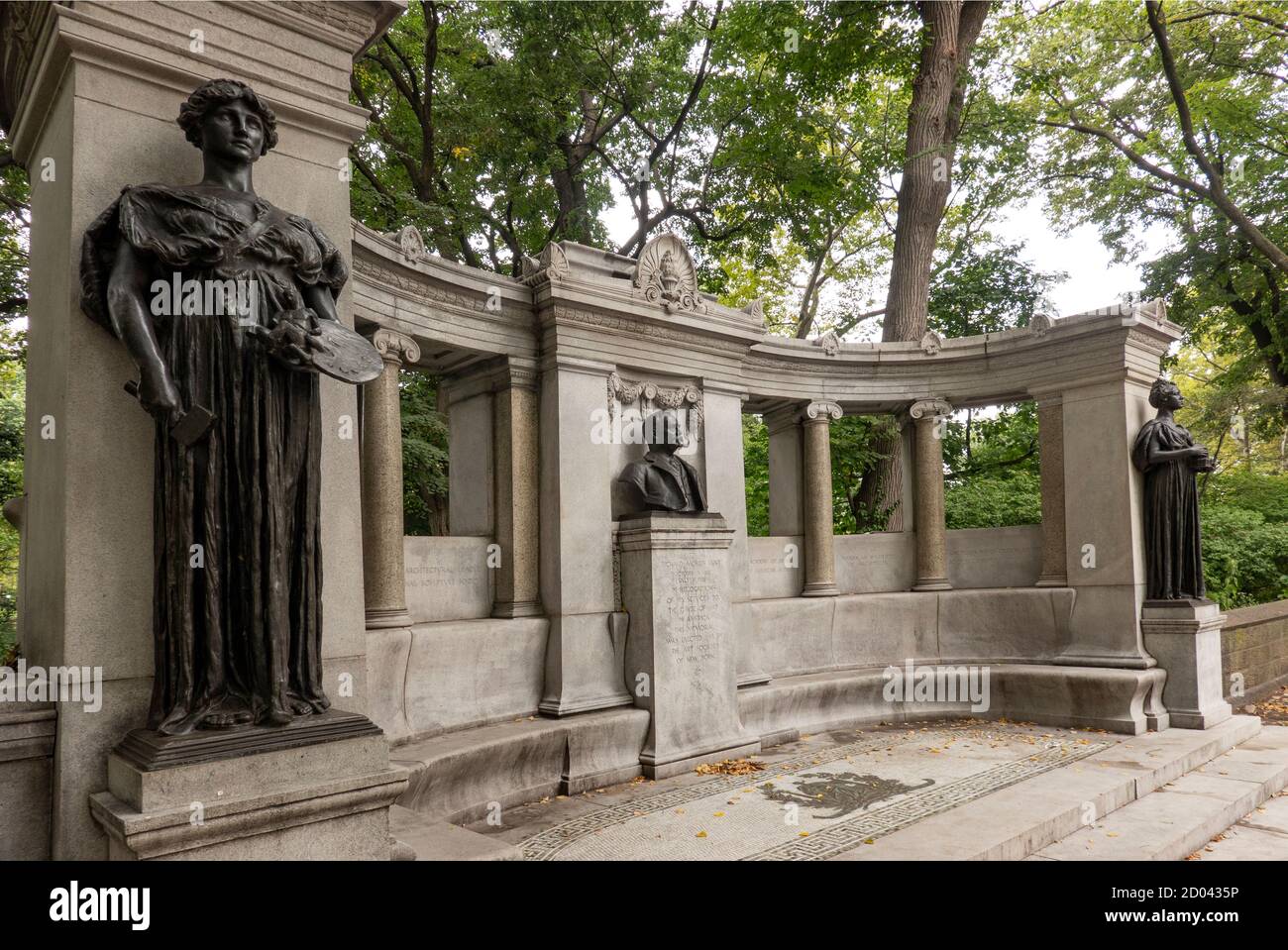 Richard Morris Hunt Memorial à Central Park, New York Banque D'Images