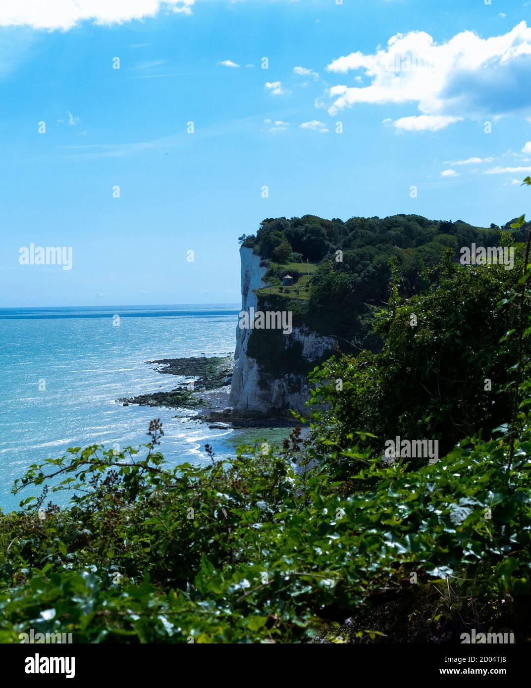 Vue dégagée sur une falaise blanche à Douvres Banque D'Images