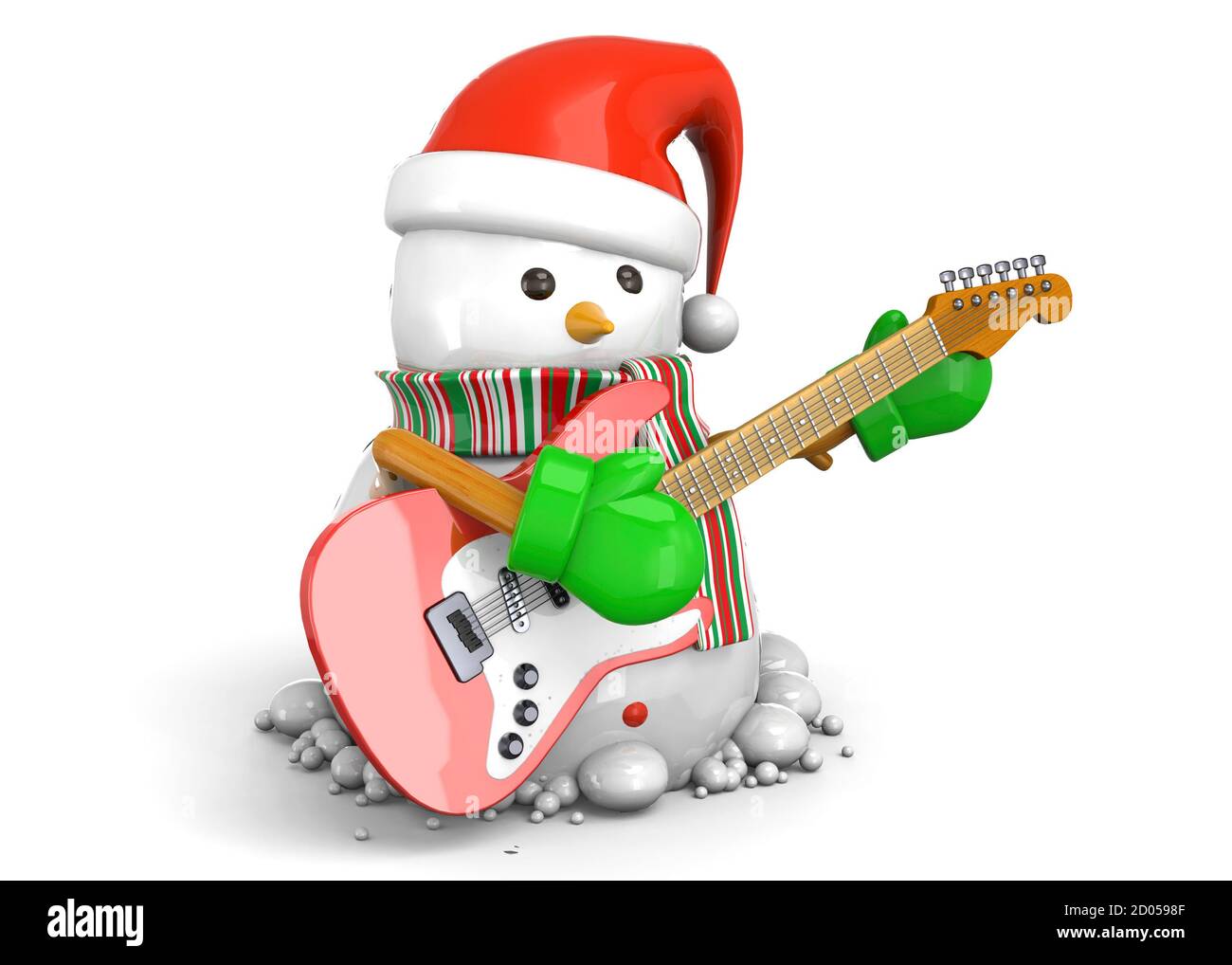 Père Noël Animé Qui Joue De La Guitare – Déco Halloween / Noël (pour Pièces)
