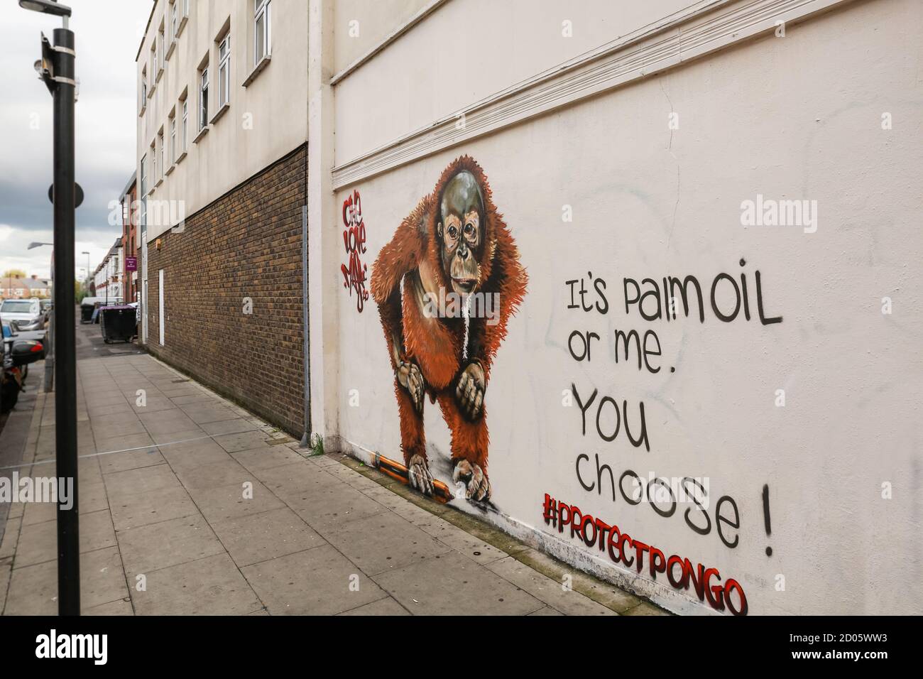 Londres, Royaume-Uni. 01 octobre 2020. Street Art Londres. Fresque « Protect Pongo » de Louis Masai. Vert bois, Haringey. Crédit: Waldemar Sikora Banque D'Images