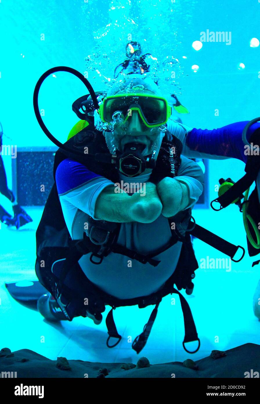 French athlete Philippe Croizon ,whose arms and legs were