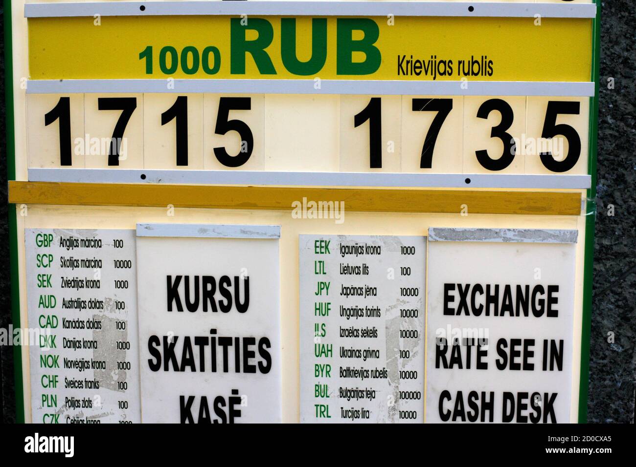 Russia S Rouble Exchange Rate Is Seen On A Board In Riga October 11 12 Offshore Funds Flowing From Crisis Hit Cyprus Have Helped Boost Bank Deposits In Latvia Strengthening The Small Baltic State S Russia S Rouble Exchange Rate Is Seen On A Board In Riga October 11 12 Offshore Funds Flowing From Crisis Hit Cyprus Have Helped Boost Bank Deposits In Latvia Strengthening The Small Baltic State S
