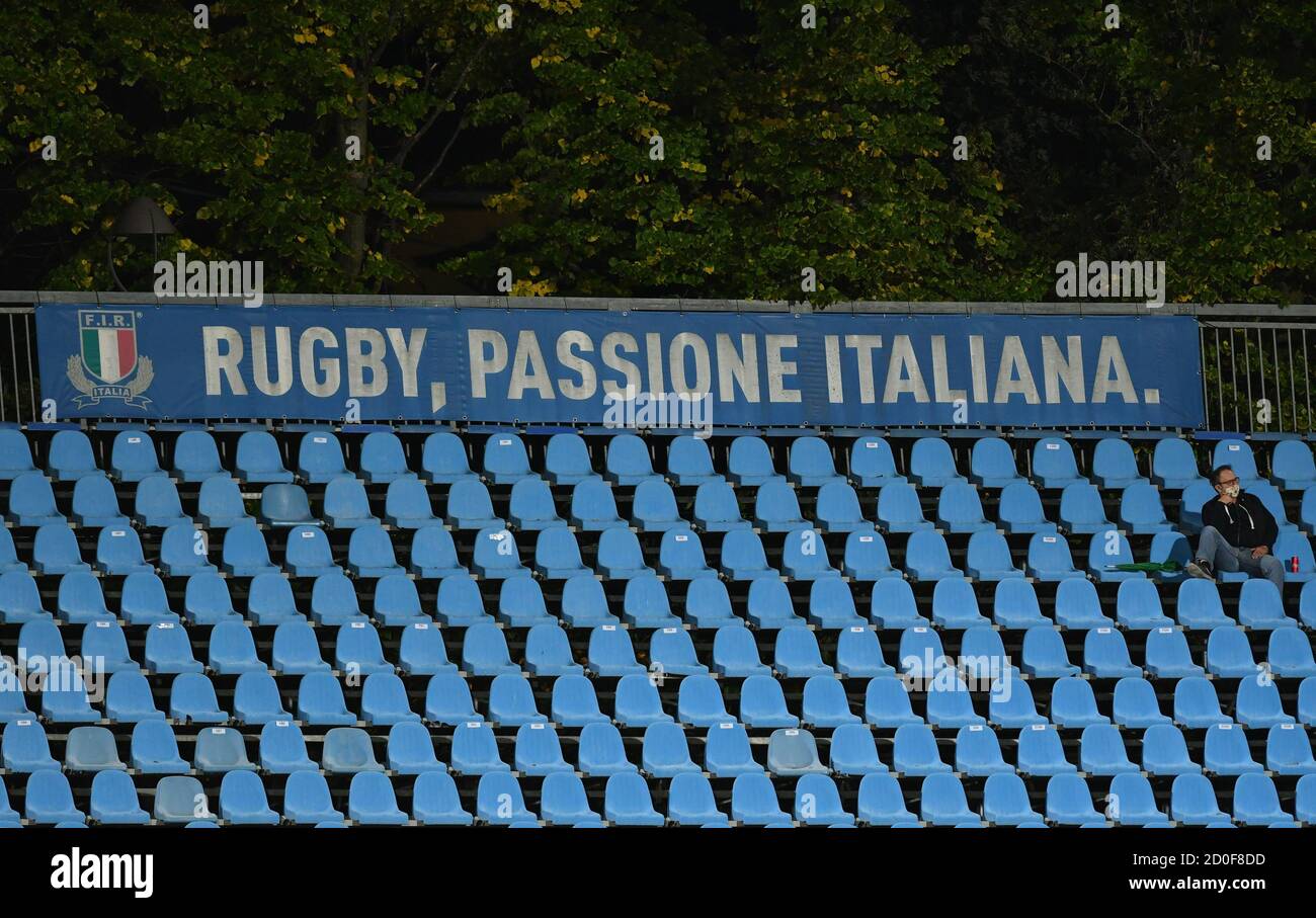 Rugby passion italienne à Parme pendant Zebre vs Cardiff Blues, Rugby Guinness Pro 14, parme, Italie, 02 octobre 2020 Banque D'Images