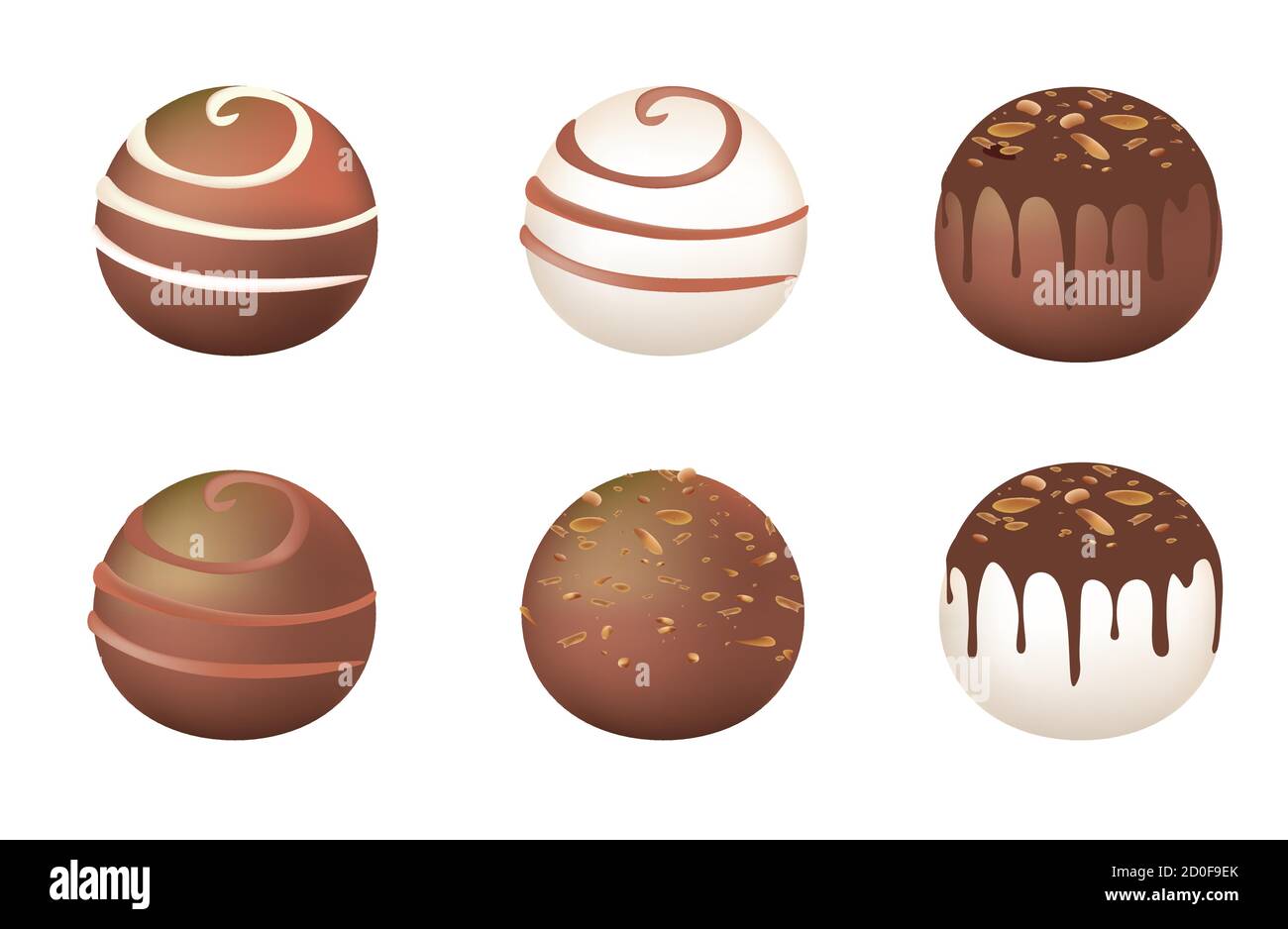 Bonbons ronds au chocolat, vecteur Illustration de Vecteur