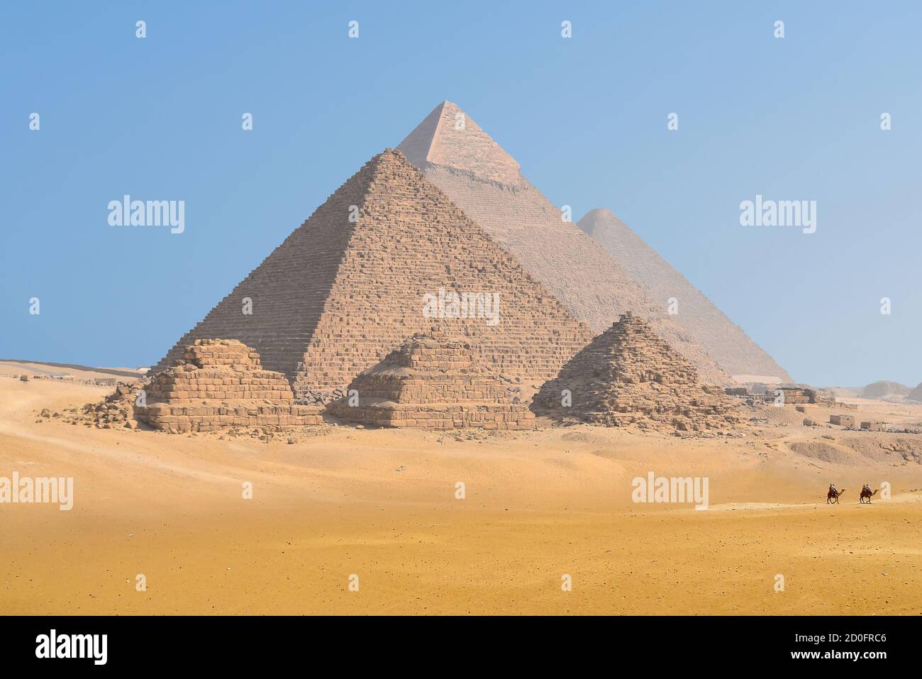 Les Pyramides, Gizeh, le Caire, Égypte. Banque D'Images