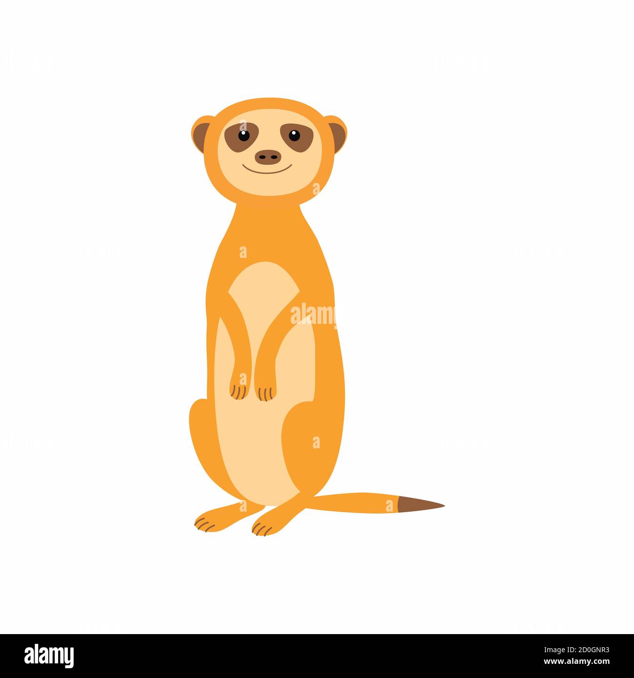 Mierkat mignon. Illustration vectorielle isolée sur fond blanc. Illustration de Vecteur