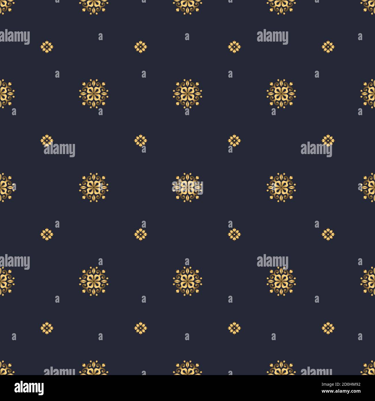 Motif tourbillon. Décoration or et bleu marine sans couture. Effet 3D Illustration de Vecteur
