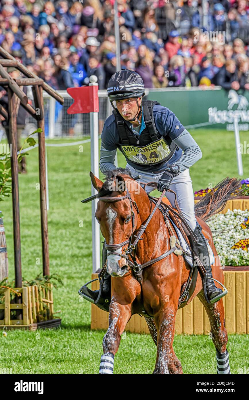 Tim Price Badminton essais de chevaux Gloucester Angleterre Royaume-Uni Mai 2019 equestrian Event représentant la Nouvelle-Zélande équitation Ringwood Sky Boy in Le Badminton Banque D'Images