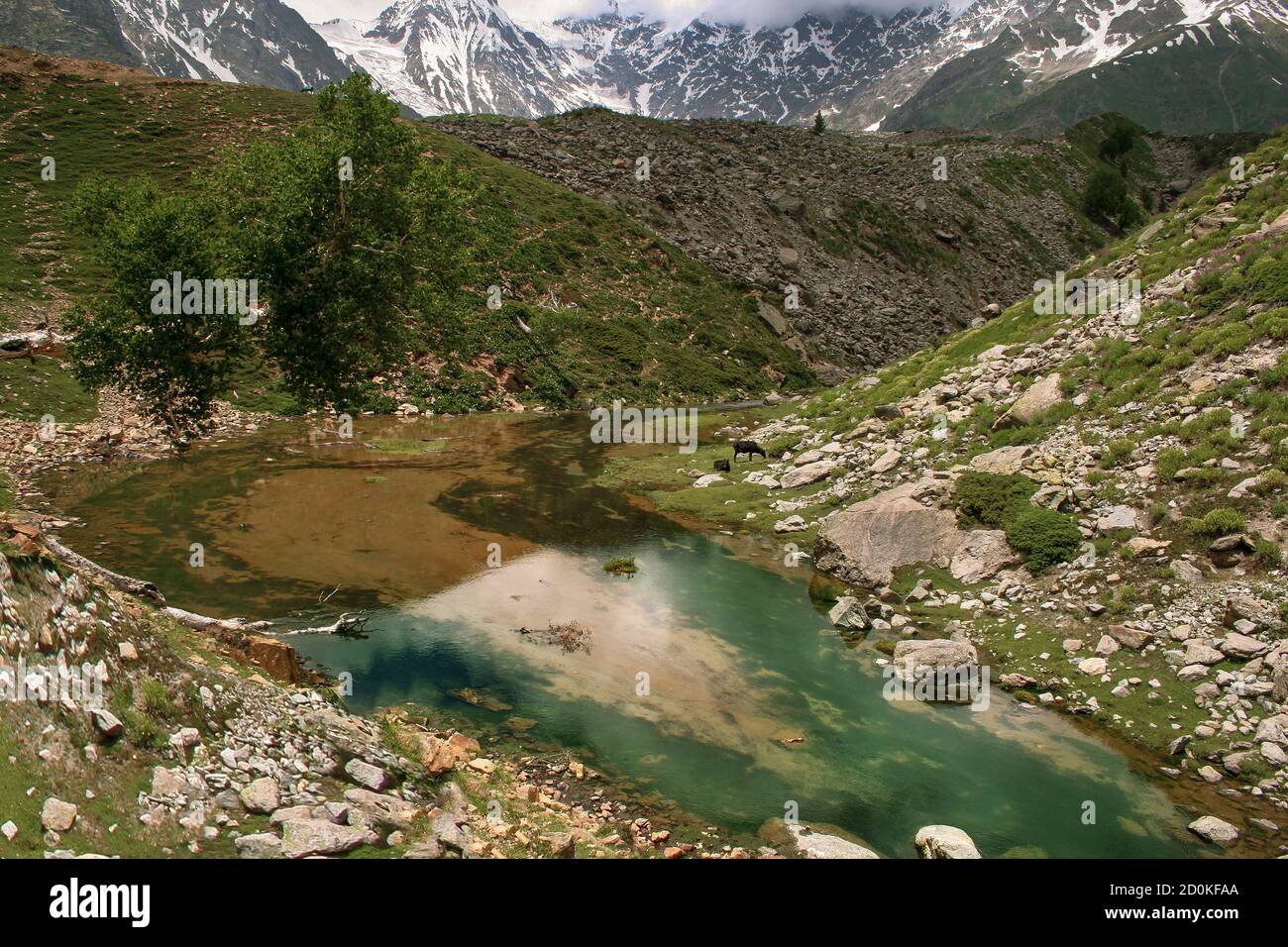 Le lac Rama est un lac près d'Astore, à Gilgit-Baltistan, au Pakistan. Il est au sommet de la belle vallée d'Astore Banque D'Images