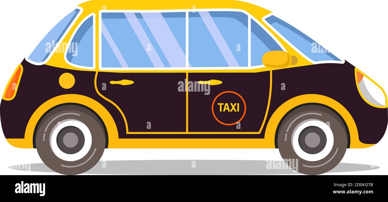 Taxi indien traditionnel. Ville du véhicule en Inde. Voiture de dessin animé à vecteur plat. Illustration de Vecteur