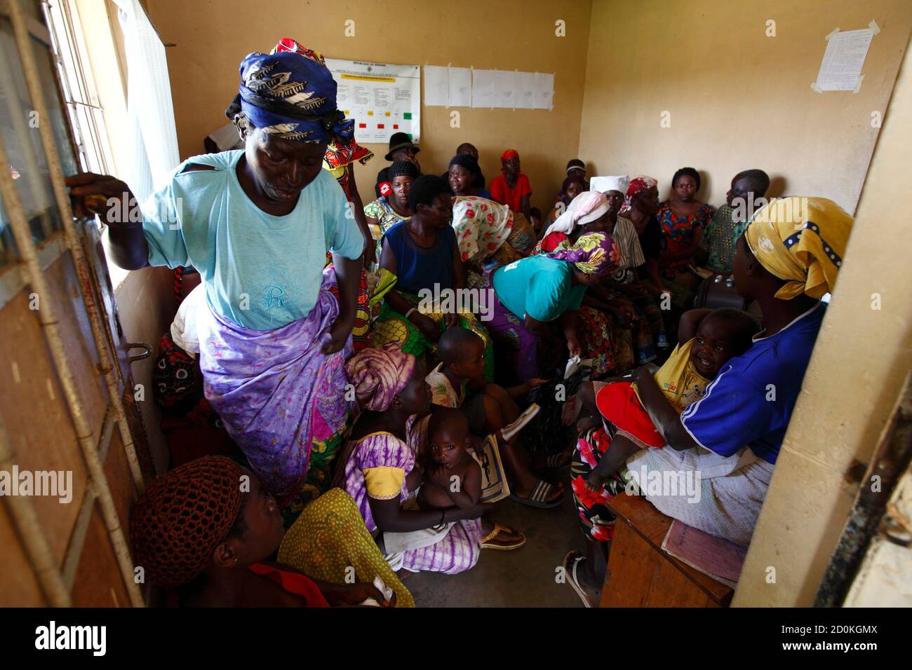Members Of The Local Community Attend An Information Meeting Run By Service Yezu Mwiza Sym Good Jesus About The Prevention Of Mother To Child Transmission Of Hiv At The Health Centre In Gatumba Outside