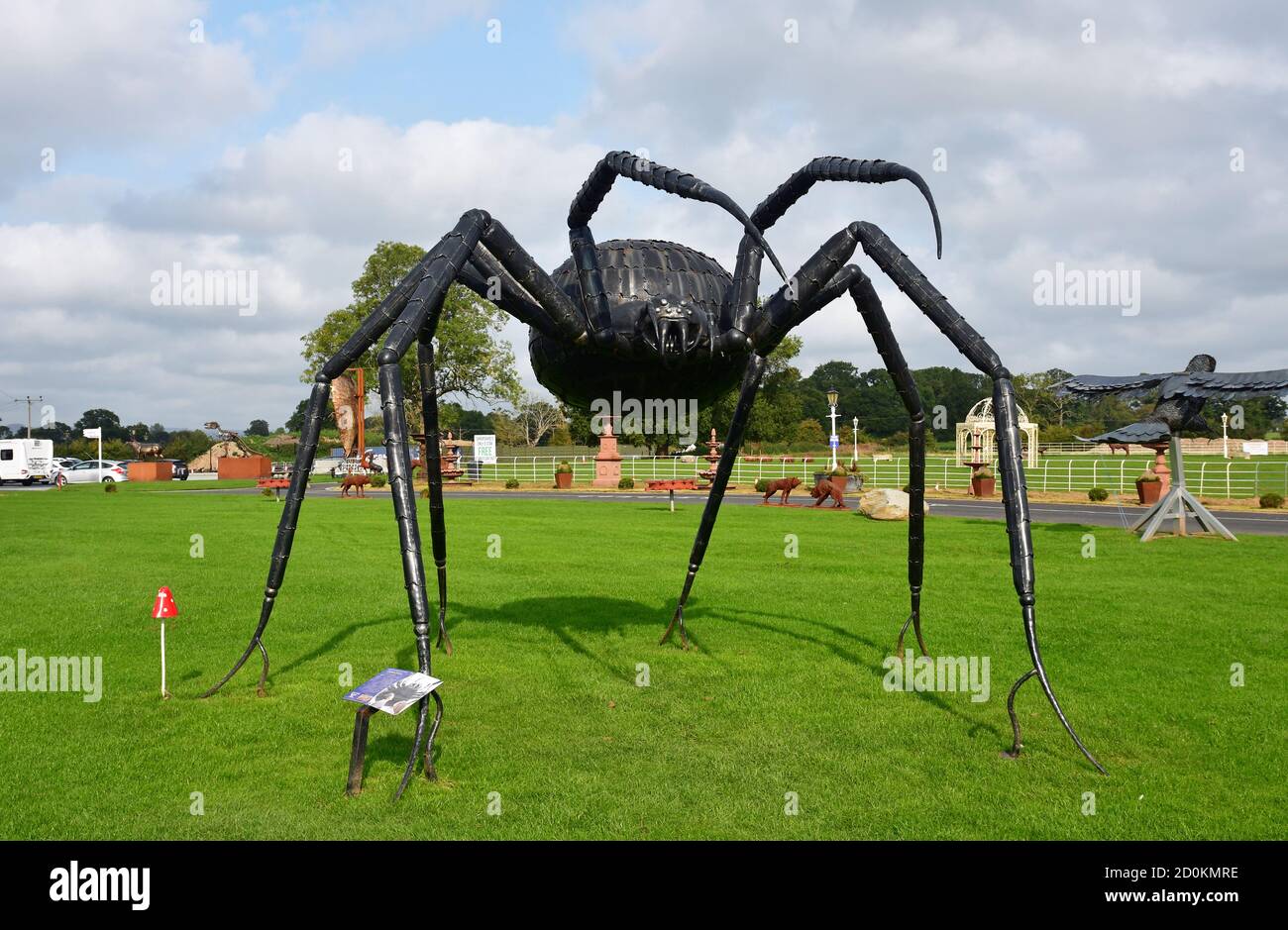Sculpture de l'araignée géante Tarantula au centre d'art de l'Angleterre et au Shropshire Sculpture Park, Oswestry, Shropshire, Royaume-Uni Banque D'Images