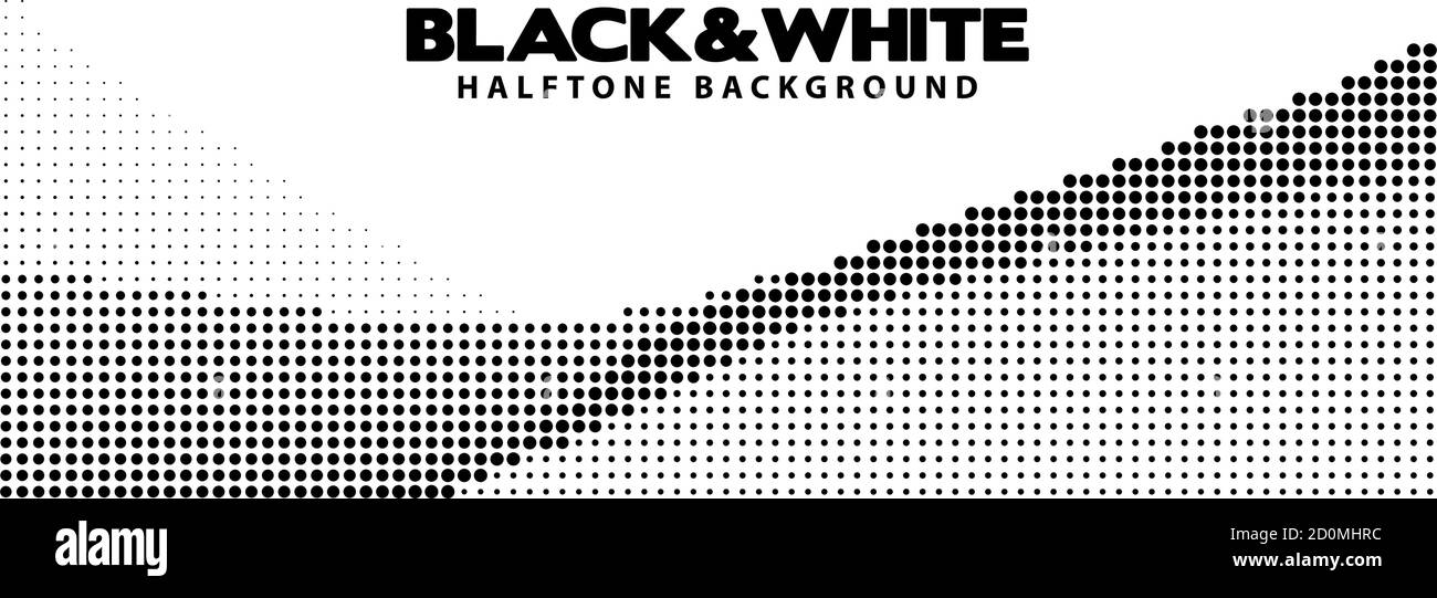 Résumé arrière-plan noir et blanc simple avec effet demi-ton. Motif graphique vectoriel Illustration de Vecteur