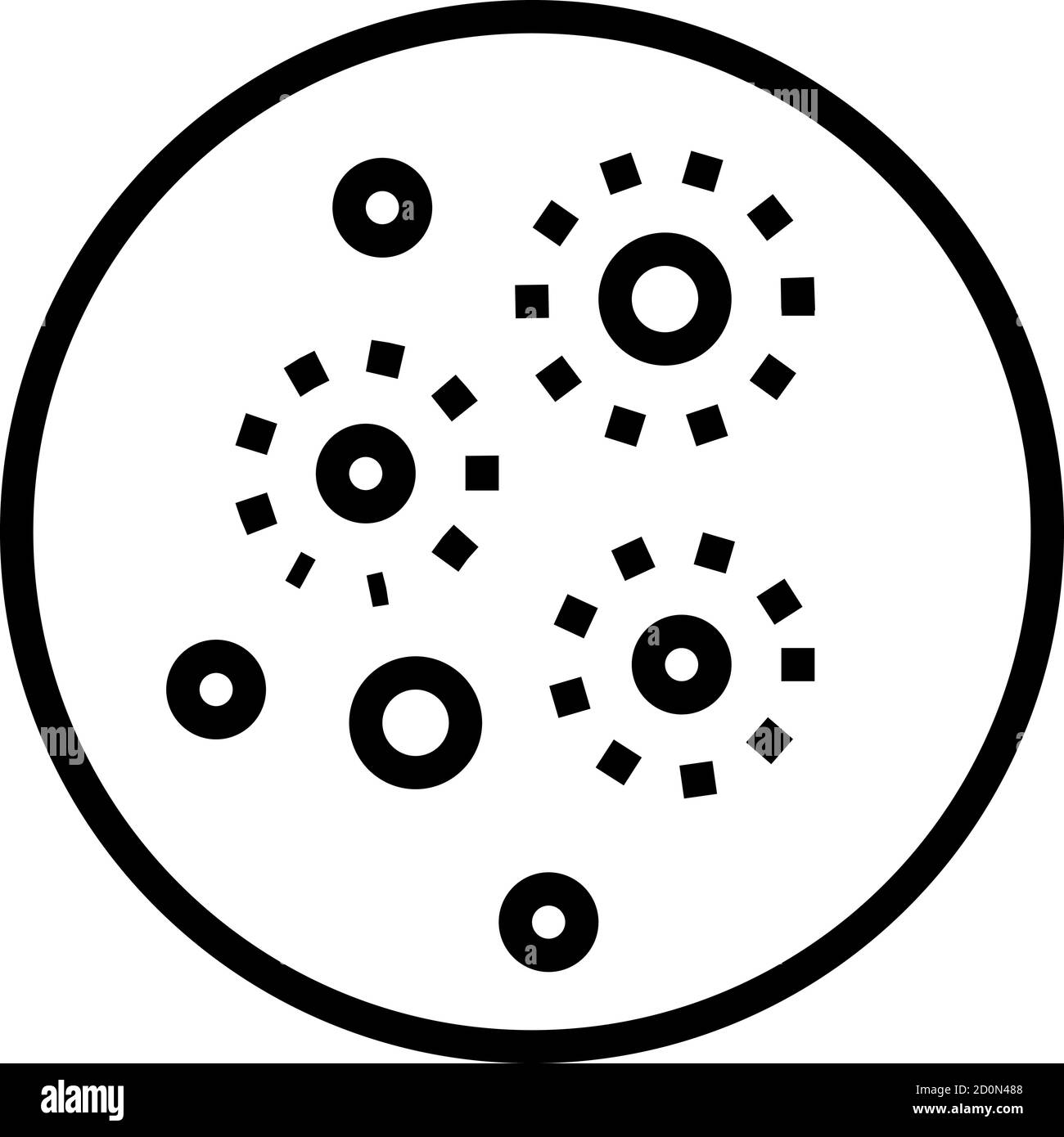 illustration du vecteur de la ligne d'icône de la maladie de peau d'acné Illustration de Vecteur