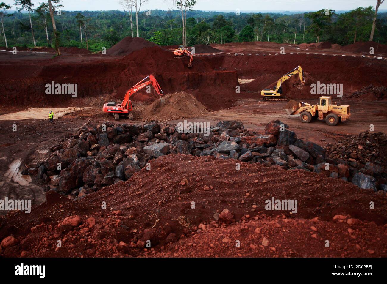 A View Shows Machinery At The Lauzoua Manganese Mine Some 180 Km 112 Miles From Abidjan December 4 13 Ivory Coast Aims To Quadruple Its Manganese Production To Around 1 Million Tonnes