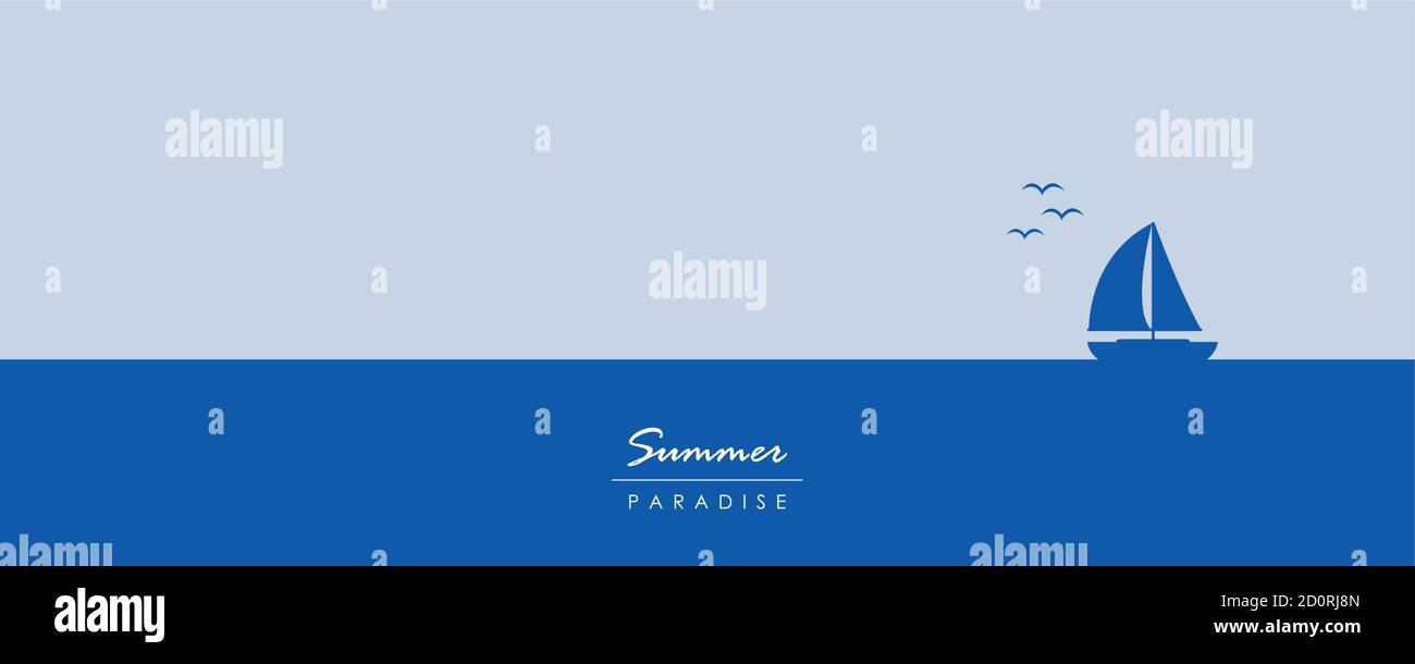 Bateau marin voilier sur la mer vecteur illustration EPS10 Illustration de Vecteur