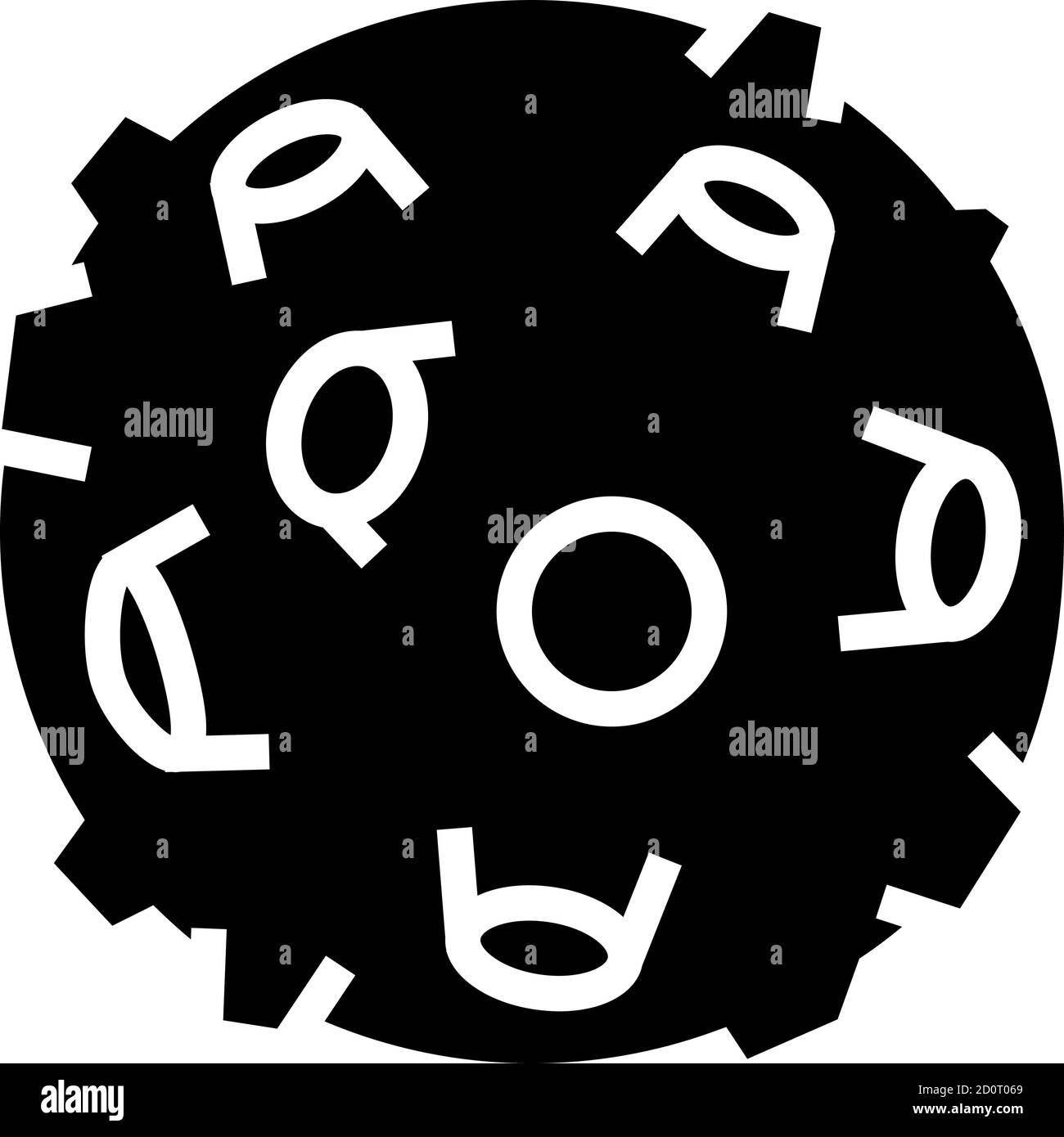 lune terre satellite naturel glyphe icône illustration vectorielle Illustration de Vecteur