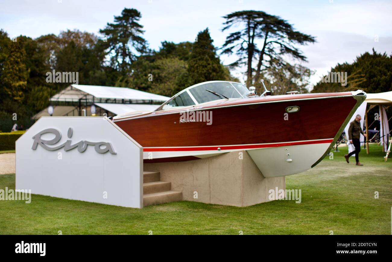 1966 Riva Aquarama Super exposé au Palais de Blenheim Banque D'Images