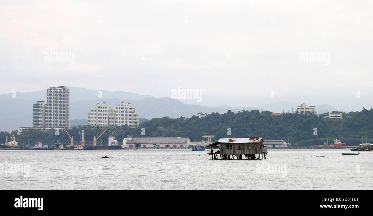 A Wooden House Belonging To A Migrant Family From The Philippines Sits In The Middle Of The Sea Outside Kota Kinabalu September 17 12 With A General Election Due Within Seven Months