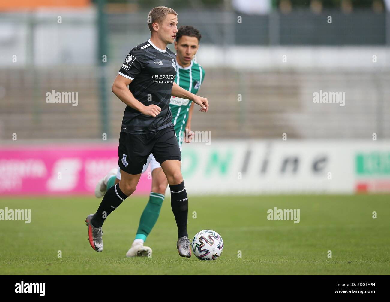 Firo: 03.10.2020 Soccer: Soccer: 3e saison Bundesliga 2020/21 VfB Lubeck - MSV Duisburg Lukas Scepanik (Duisburg) | utilisation dans le monde entier Banque D'Images